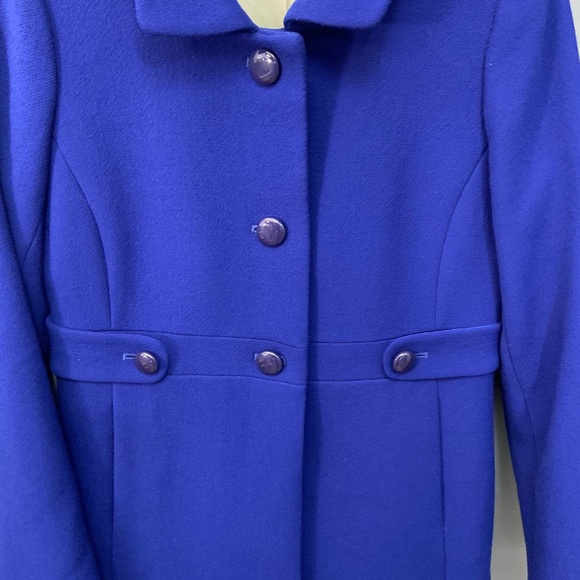 J crew Elegant Blue wool Women's Coat size 4 - Picture 3 of 14